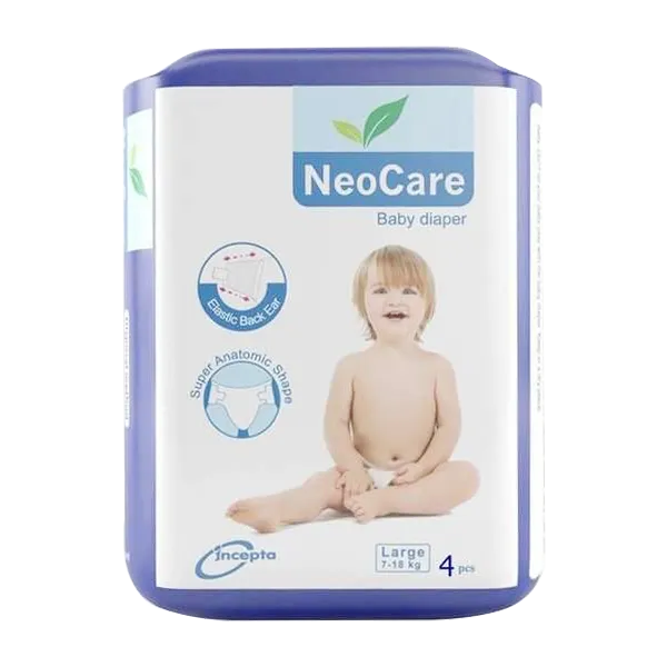 NEOCARE Baby Diapers – L (7–18 kg) – 4 pcs
